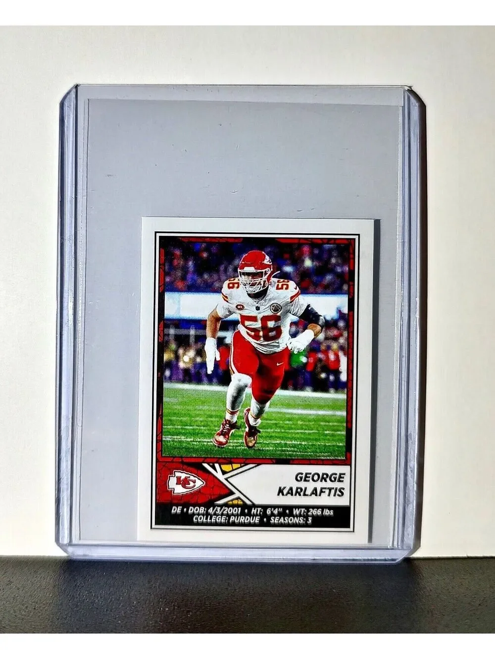 George Karlaftis 2024 Panini NFL Sticker #257 Kansas City Chiefs